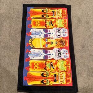 Vintage Caribbean Soul "Party Gods" Tiki Beach Towel - Totem Beer Chips Ice